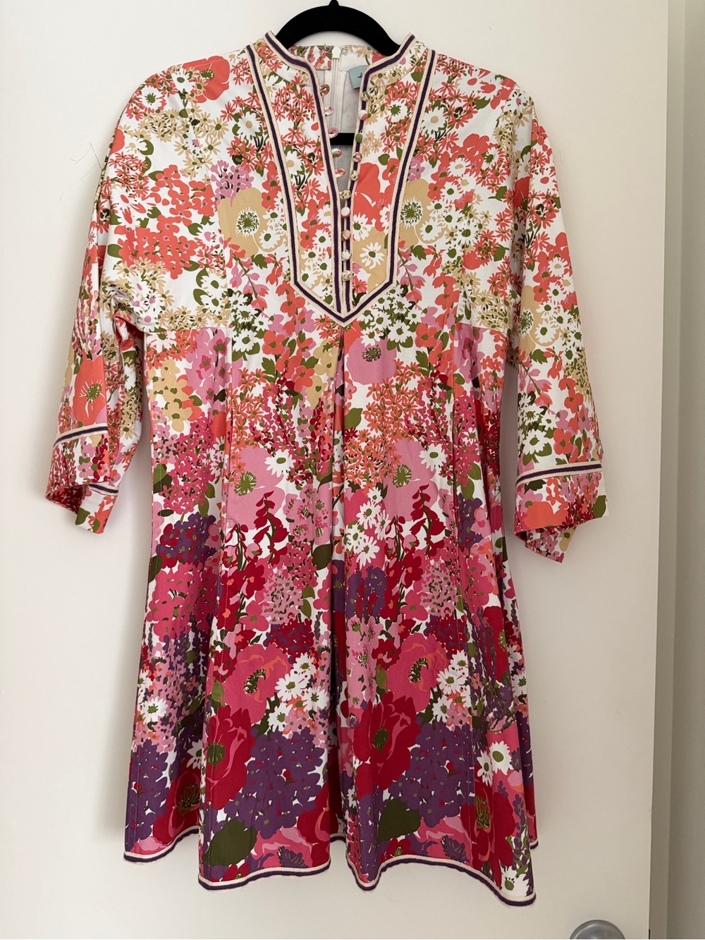 Tuckernuck Coral & Pink Floral Dress Sz Small